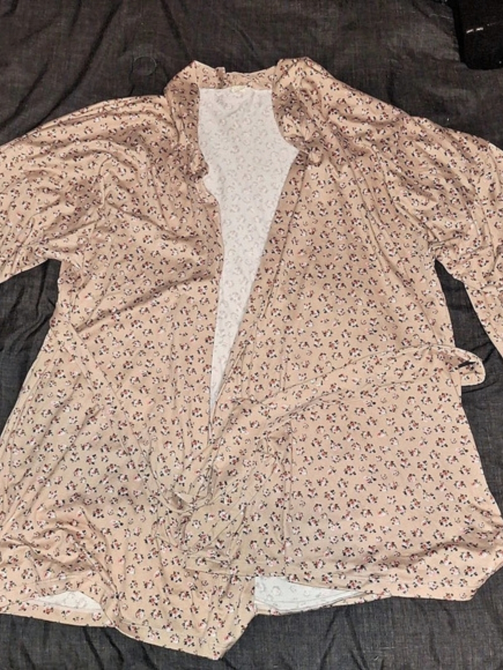 little loper's Floral Robe in Pink & Brown Size XL